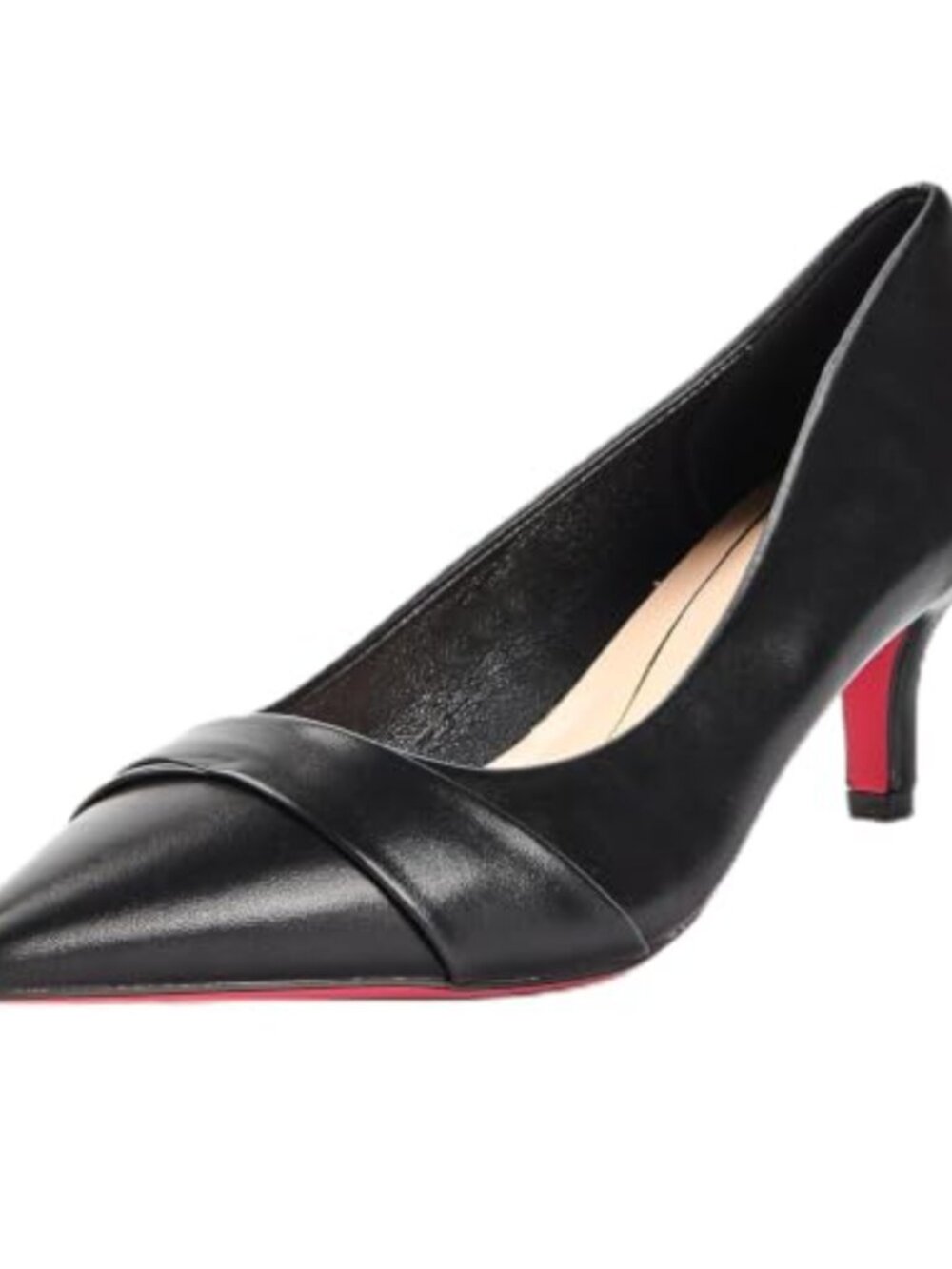 Pointed Toe Kitten Heels Slip On Twisted Strap Cushioned Insole